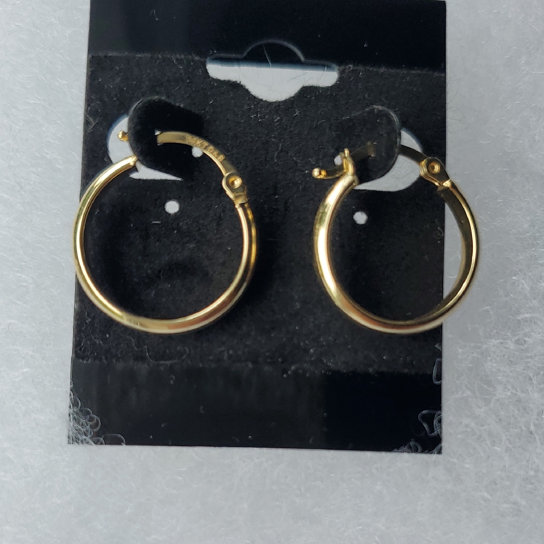 Original Gold 14k Medium Hoop Earrings With Hinged Closure 200$